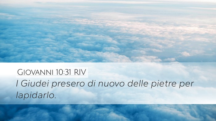 Giovanni 10:31 RIV Bible Verse Image