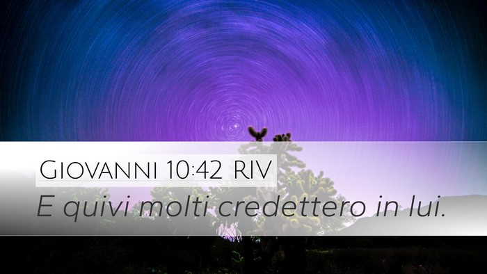 Giovanni 10:42 RIV Bible Verse Image