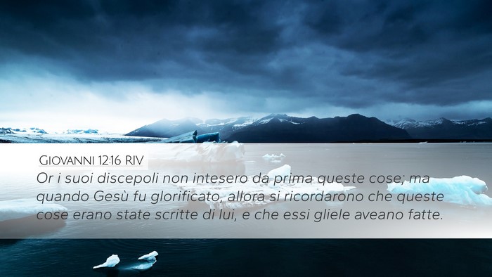 Giovanni 12:16 RIV Bible Verse Image