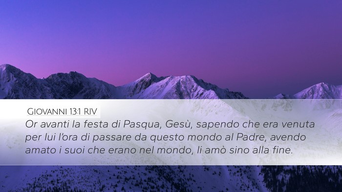 Giovanni 13:1 RIV Bible Verse Image