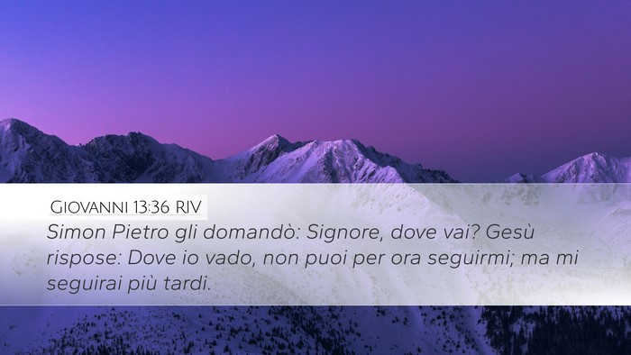Giovanni 13:36 RIV Bible Verse Image