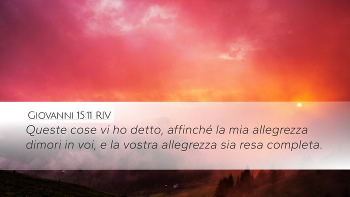 Giovanni 15:11 RIV Bible Verse Image