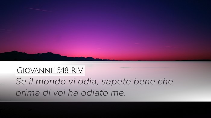 Giovanni 15:18 RIV Bible Verse Image