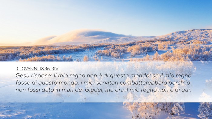 Giovanni 18:36 RIV Bible Verse Image