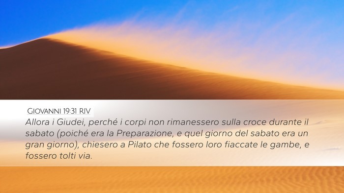Giovanni 19:31 RIV Bible Verse Image