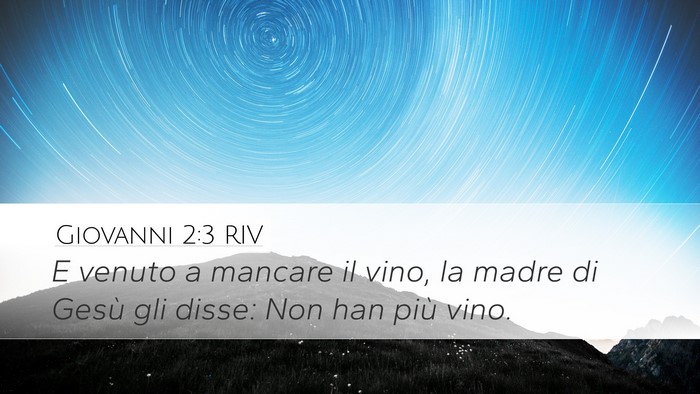 Giovanni 2:3 RIV Bible Verse Image