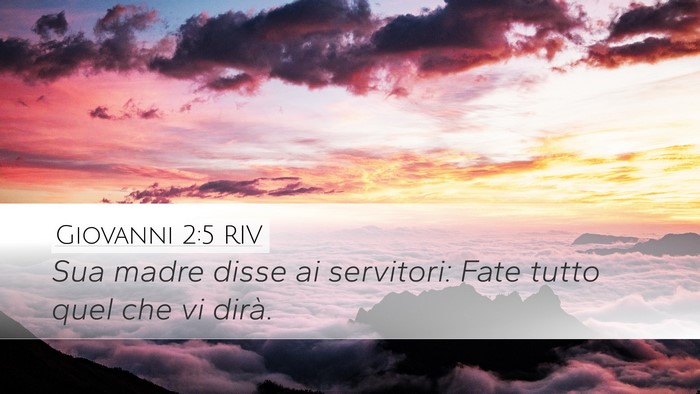 Giovanni 2:5 RIV Bible Verse Image