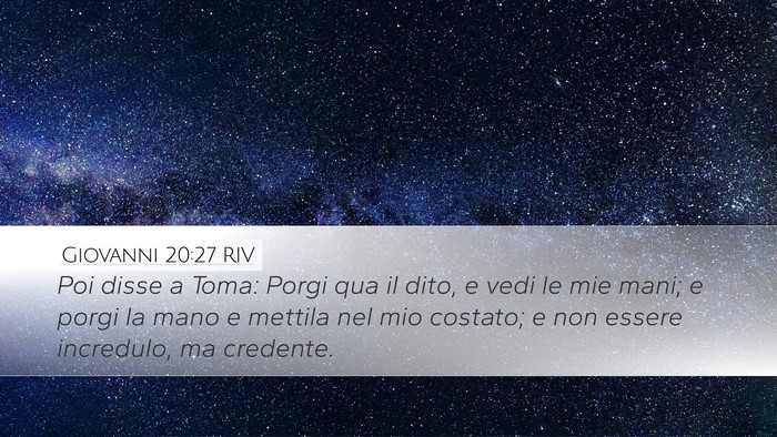 Giovanni 20:27 RIV Bible Verse Image