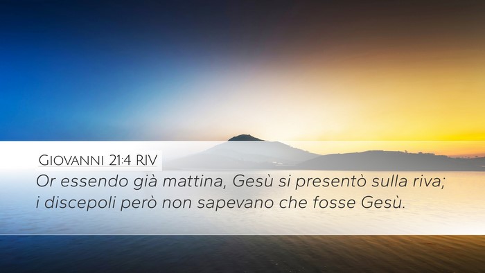 Giovanni 21:4 RIV Bible Verse Image