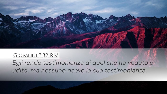 Giovanni 3:32 RIV Bible Verse Image