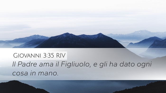 Giovanni 3:35 RIV Bible Verse Image