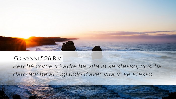 Giovanni 5:26 RIV Bible Verse Image