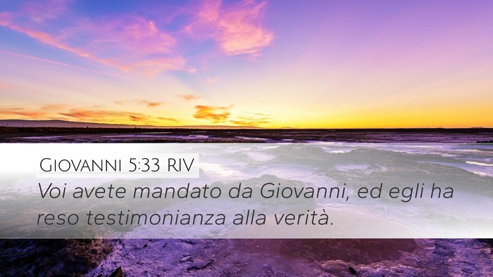 Giovanni 5:33 RIV Bible Verse Image