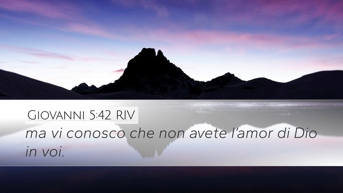 Giovanni 5:42 RIV Bible Verse Image
