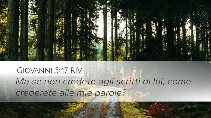 Giovanni 5:47 RIV Desktop Wallpaper - Ma se non credete agli scritti di lui, come - Desktop Bible Verse Wallpaper