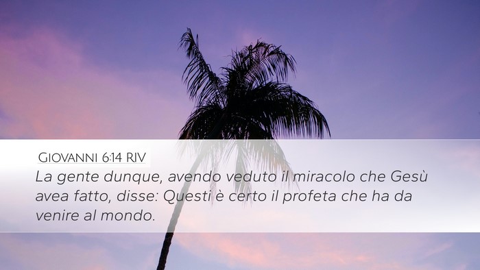 Giovanni 6:14 RIV Bible Verse Image