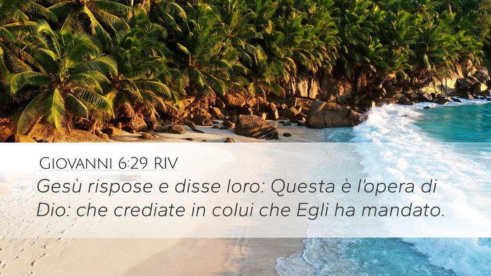 Giovanni 6:29 RIV Bible Verse Image