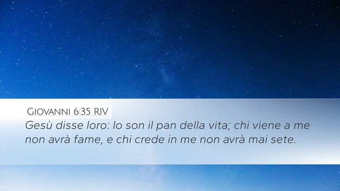 Giovanni 6:35 RIV Bible Verse Image