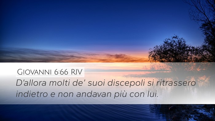 Giovanni 6:66 RIV Bible Verse Image