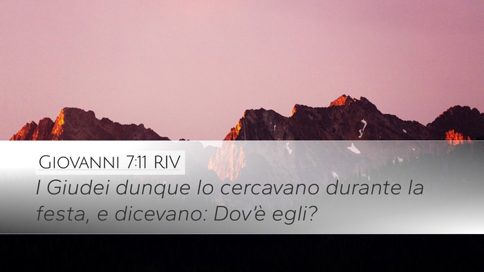 Giovanni 7:11 RIV Bible Verse Image