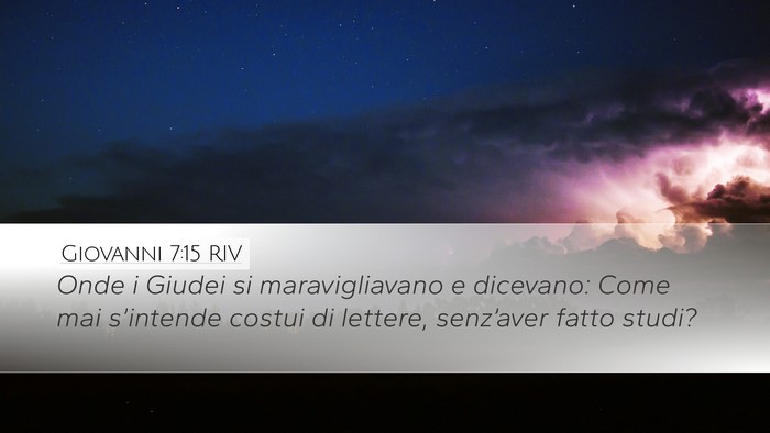 Giovanni 7:15 RIV Bible Verse Image