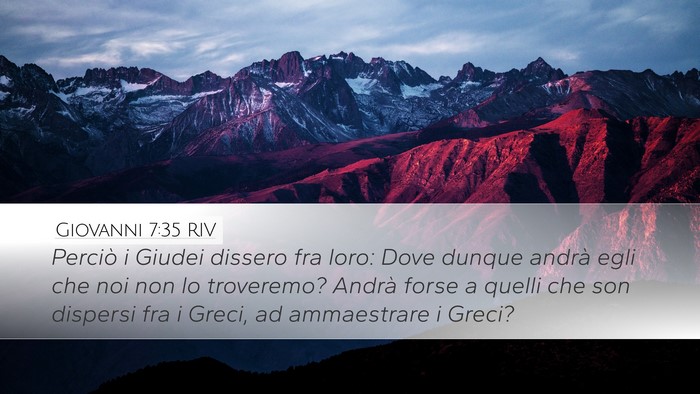 Giovanni 7:35 RIV Bible Verse Image