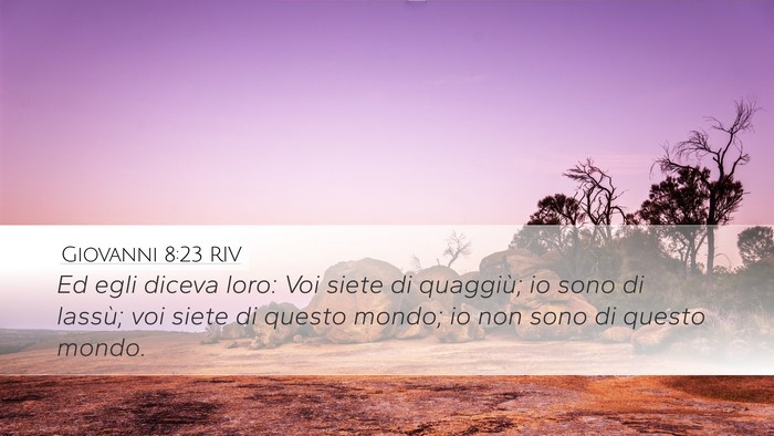 Giovanni 8:23 RIV Bible Verse Image
