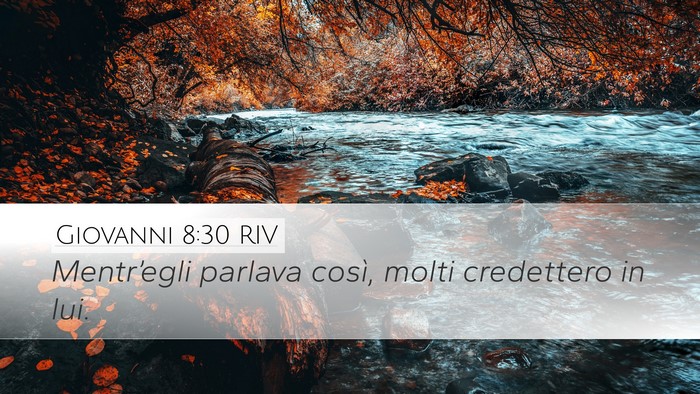 Giovanni 8:30 RIV Bible Verse Image