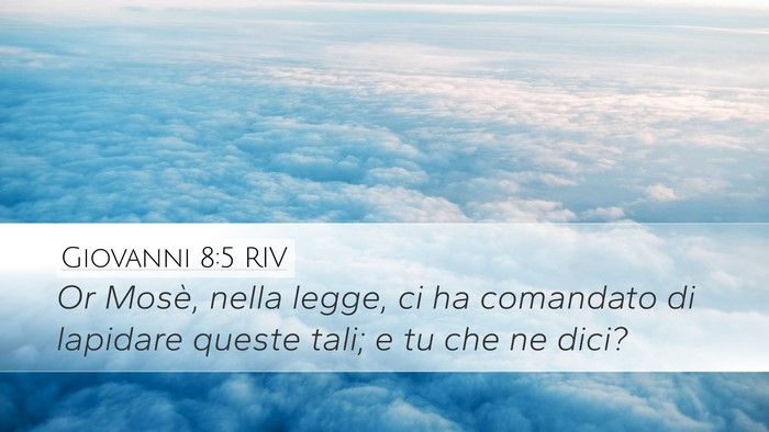 Giovanni 8:5 RIV Bible Verse Image