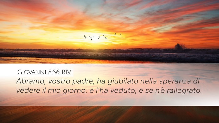 Giovanni 8:56 RIV Bible Verse Image