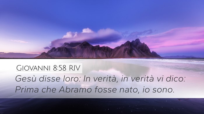 Giovanni 8:58 RIV Bible Verse Image