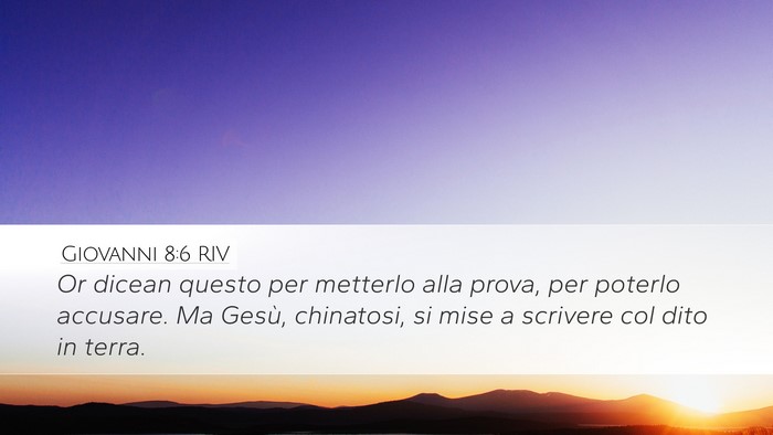 Giovanni 8:6 RIV Bible Verse Image