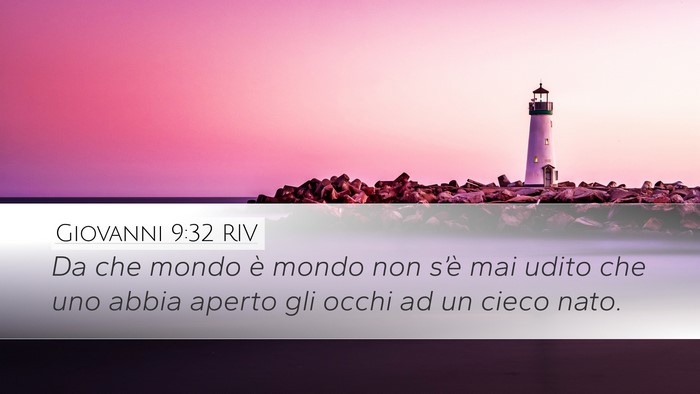 Giovanni 9:32 RIV Bible Verse Image