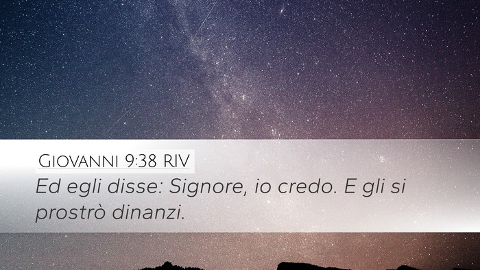 Giovanni 9:38 RIV Bible Verse Image