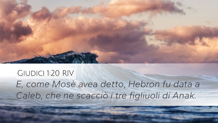 Giudici 1:20 RIV Bible Verse Image