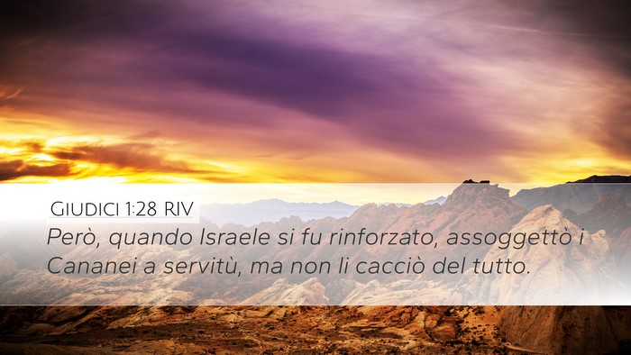 Giudici 1:28 RIV Bible Verse Image