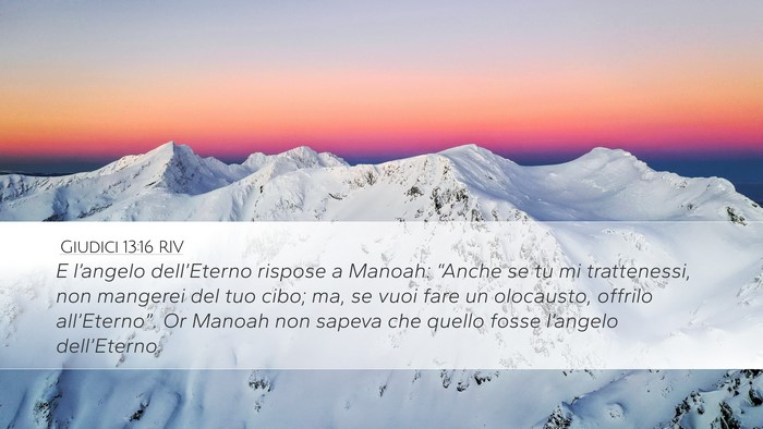 Giudici 13:16 RIV Desktop Wallpaper - E l’angelo dell’Eterno rispose a Manoah: - Desktop Bible Verse Wallpaper