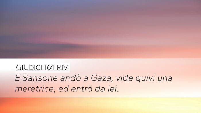 Giudici 16:1 RIV Bible Verse Image
