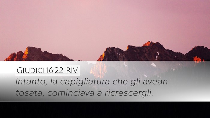 Giudici 16:22 RIV Bible Verse Image