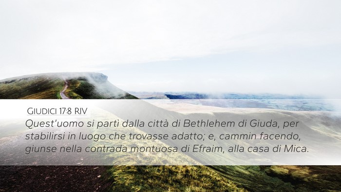 Giudici 17:8 RIV Bible Verse Image