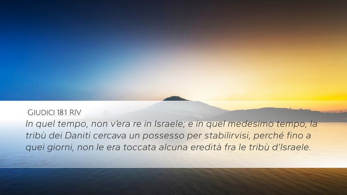 Giudici 18:1 RIV Bible Verse Image