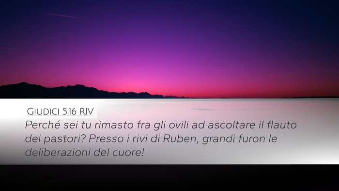 Giudici 5:16 RIV Desktop Wallpaper - Perché sei tu rimasto fra gli ovili ad ascoltare - Desktop Bible Verse Wallpaper