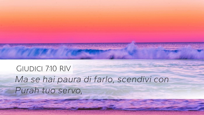 Giudici 7:10 RIV Bible Verse Image