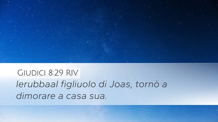 Giudici 8:29 RIV Bible Verse Image