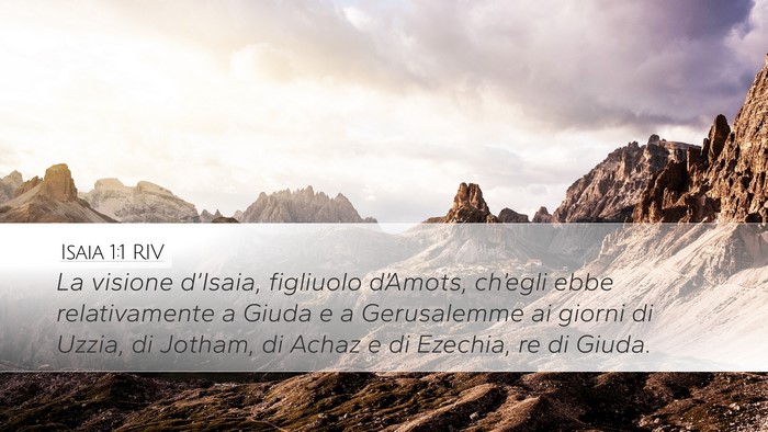 Isaia 1:1 RIV Desktop Wallpaper - La visione d’Isaia, figliuolo d’Amots, - Desktop Bible Verse Wallpaper