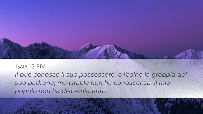 Isaia 1:3 RIV Bible Verse Image