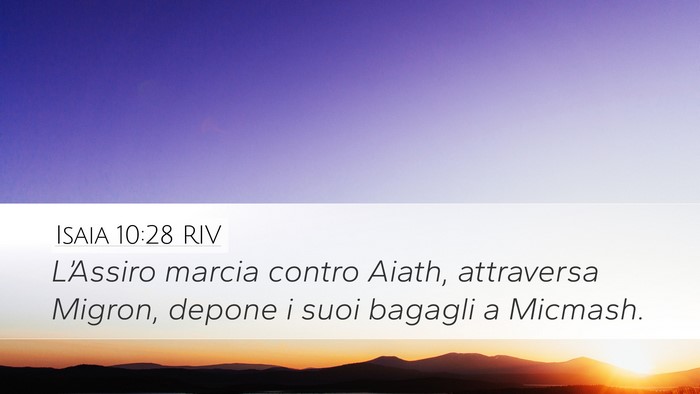 Isaia 10:28 RIV Bible Verse Image