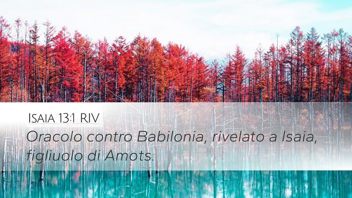 Isaia 13:1 RIV Bible Verse Image