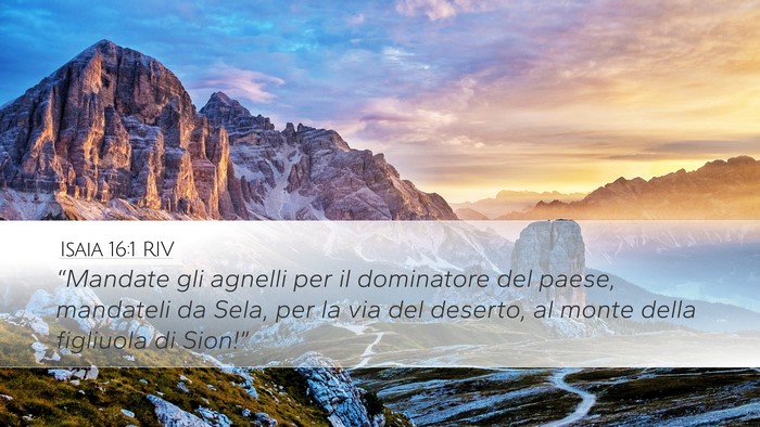 Isaia 16:1 RIV Bible Verse Image
