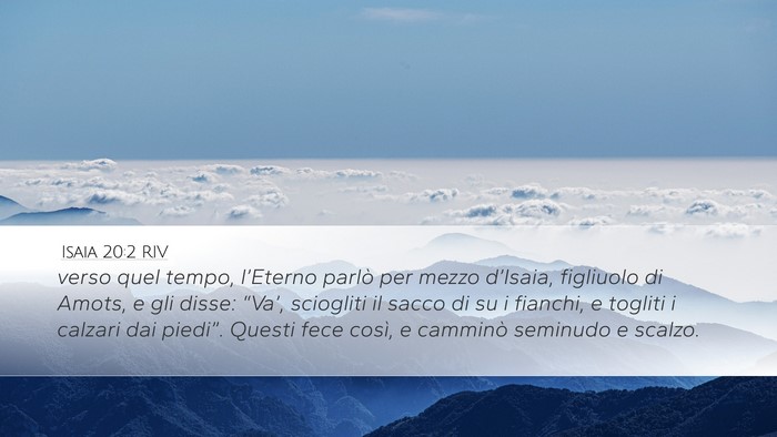 Isaia 20:2 RIV Bible Verse Image
